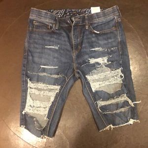 Distressed Levi’s shorts